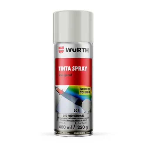Tinta Spray para Uso Geral Cinza Claro 400 ml Wurth